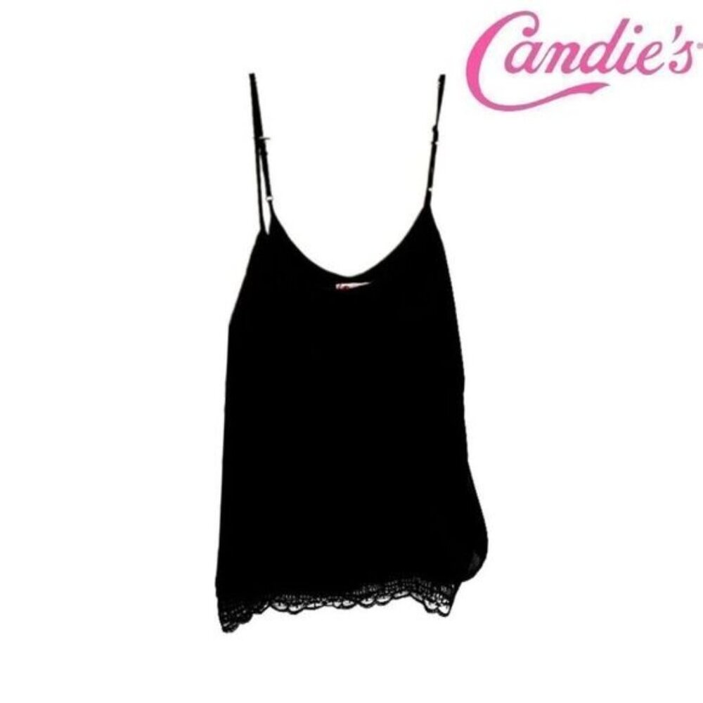 Candie's Women's Sleeveless‎ Lace Trim Spaghetti Strap Camisole Cami Tank top